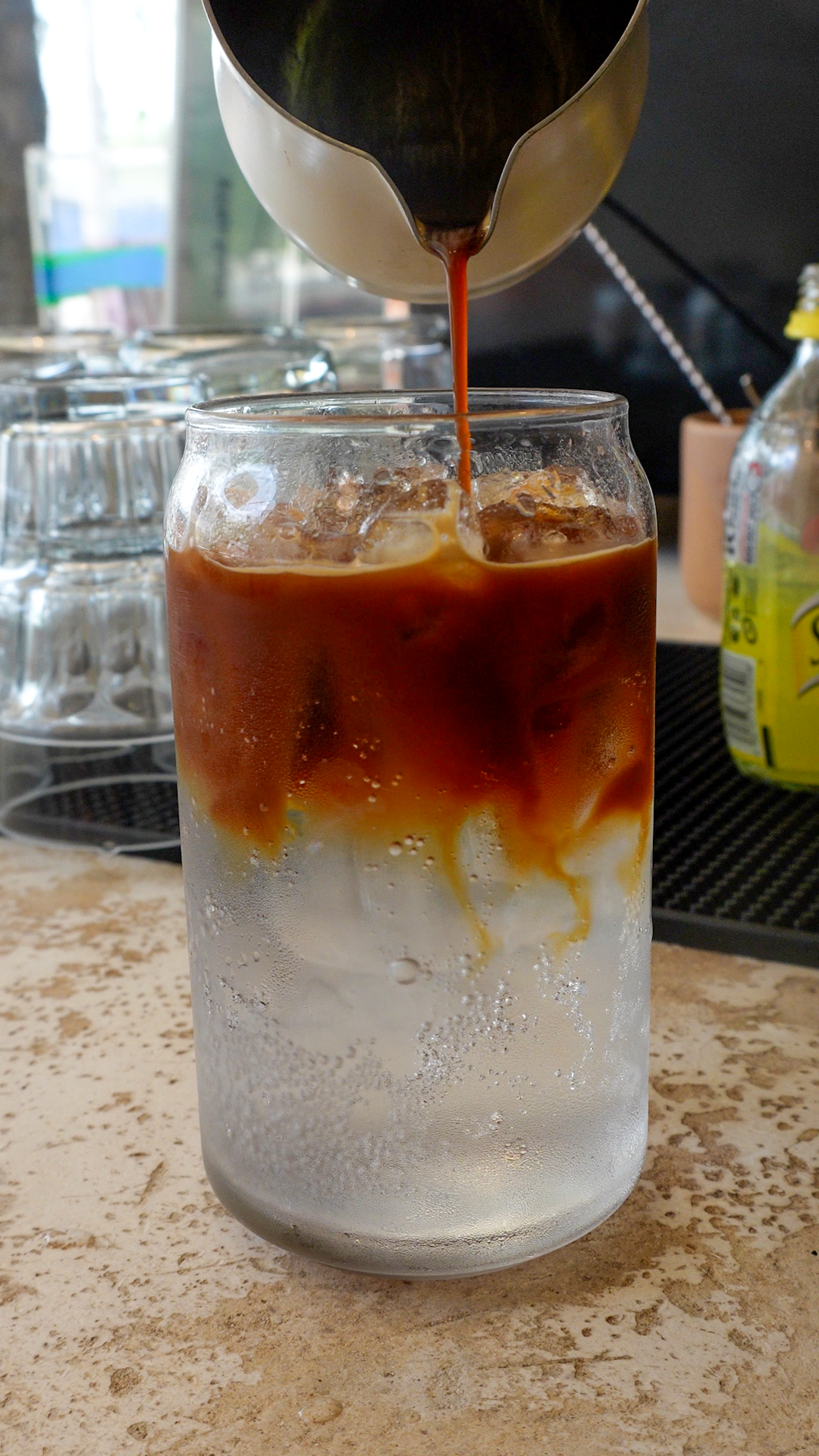 Cold brew servido en Migrante Café